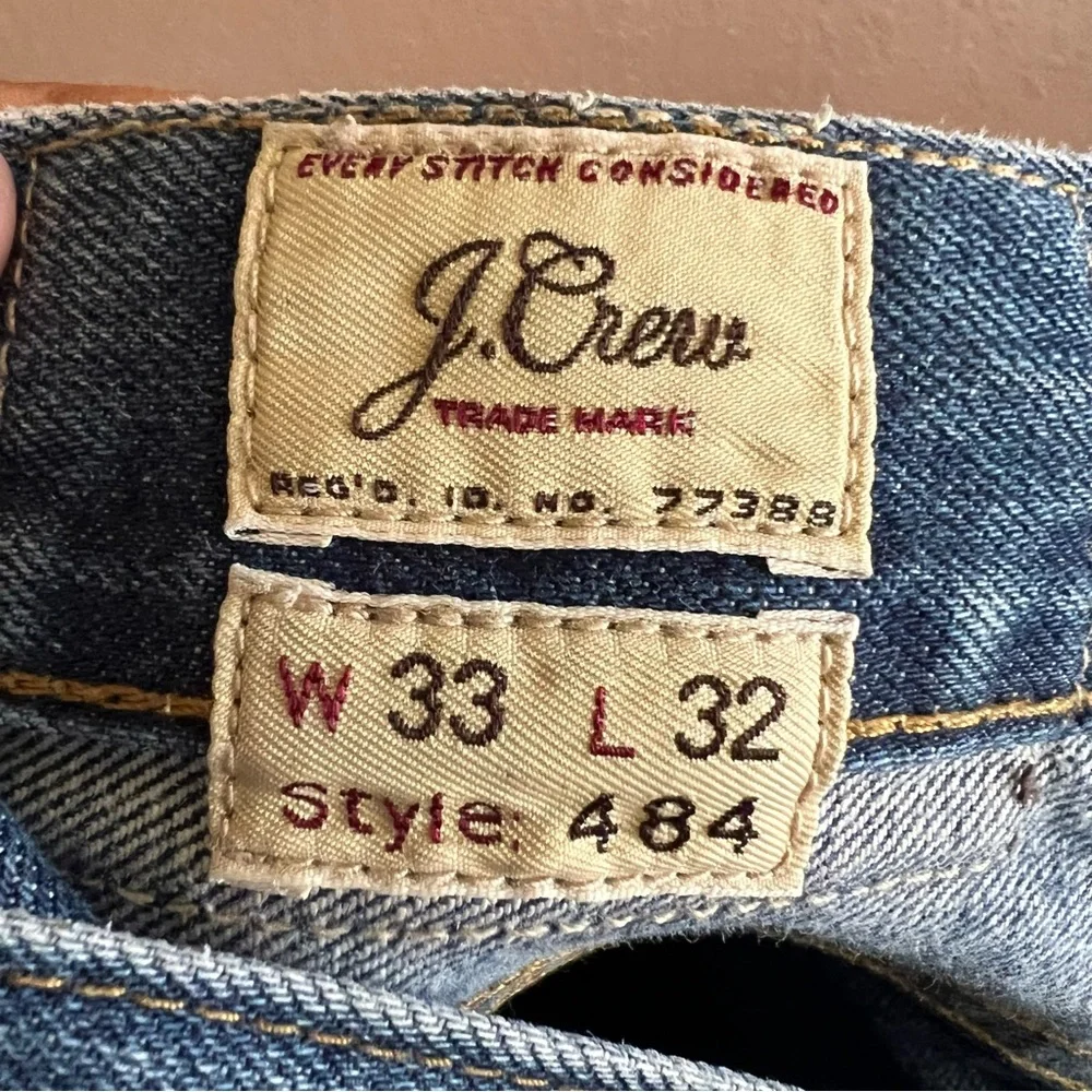 J. Crew 484 Slim Fit Distressed Jeans Size W33 L32